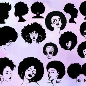 Afro Woman svg, afro girl svg, afro svg, black woman svg, african svg, african woman svg, for Cricut Silhouette, INSTANT DOWNLOAD