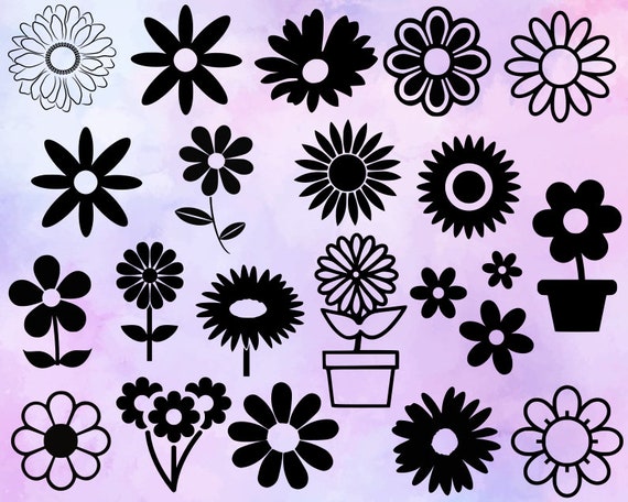 Daisy SVG - Flower Svg - Daisy Silhouette - SVG Cut Files - Daisy Bundle SVG- Daisy Clipart- Daisy Cut File- Daisy Vector- Instant Download