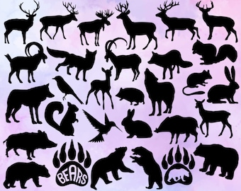 Forest Animal SVG - Forest Animal Silhouette - Forest Animal Bundle SVG - Forest Animal Clipart - Forest Animal Cut File - Instant Download