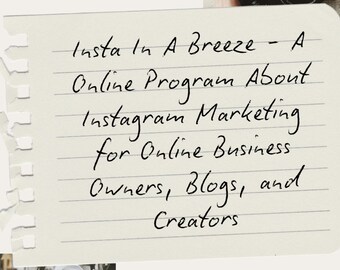 Instagram Online Program
