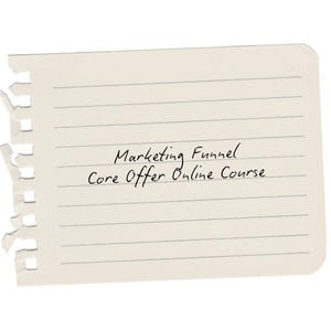Marknadsföringsfunnel Core-erbjudandet onlineprogram