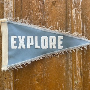 Explora Florida California Océano banderín bandera decoración de pared surf de inspiración vintage bandera de campamento