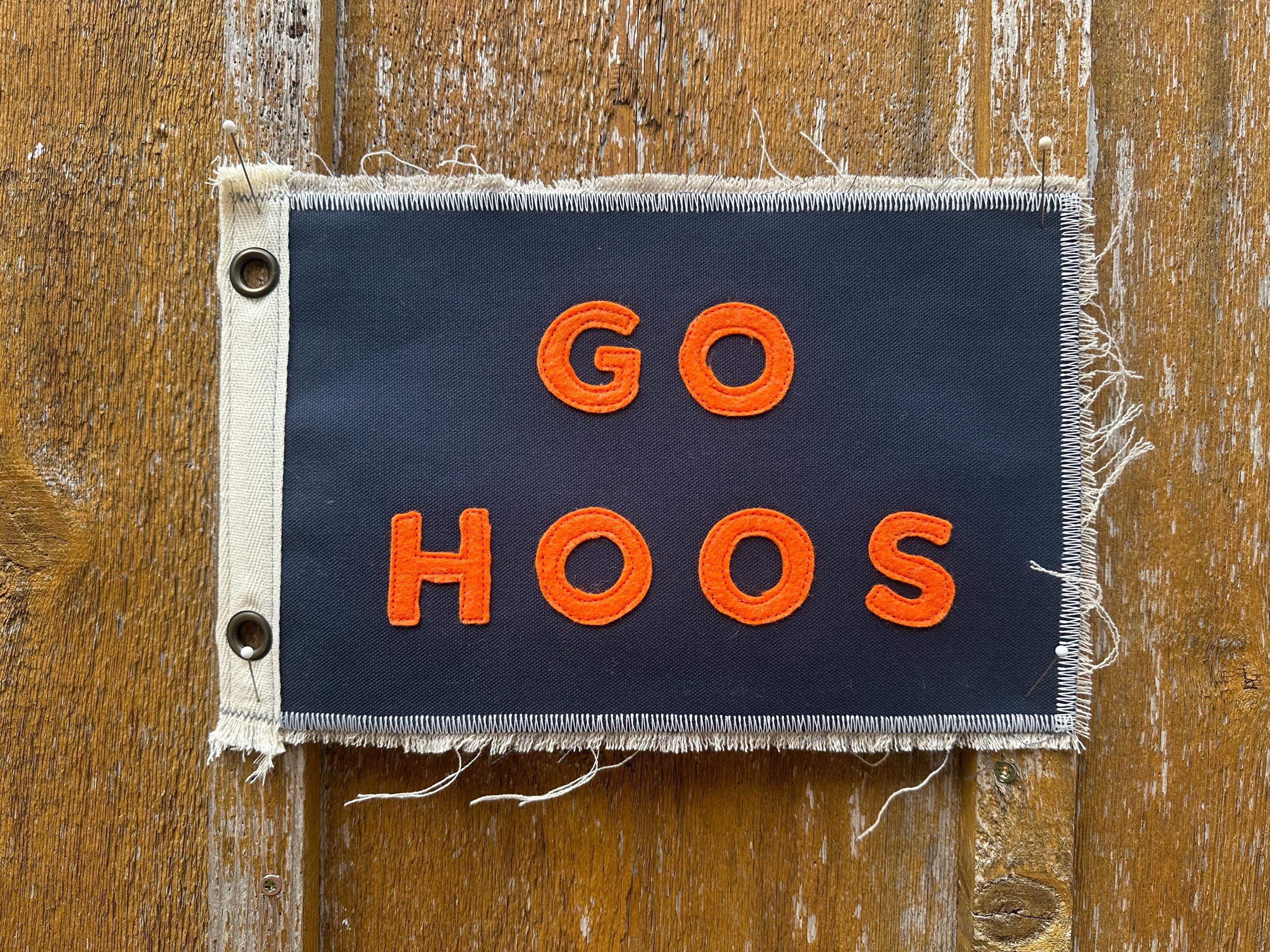 Vintage Inspired UVA Wahoos Camp Flag: Blue & Orange Banner