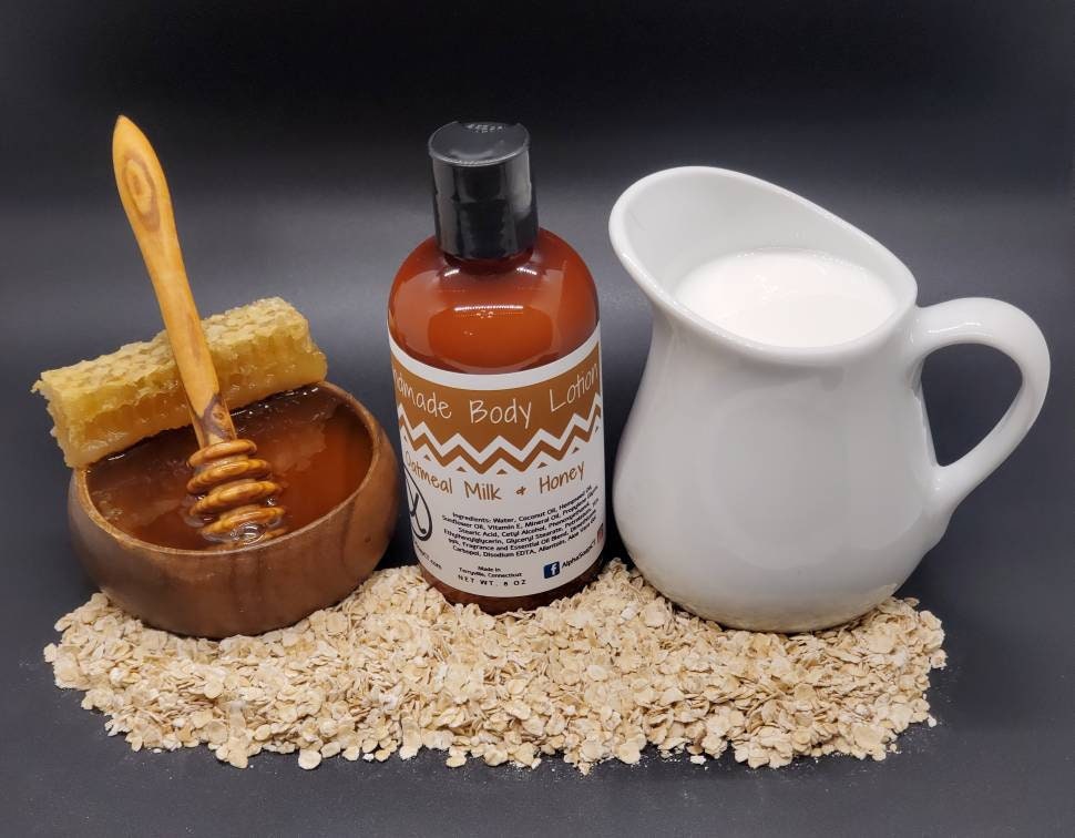 Oatmeal Milk & Honey Handmade Body Lotion Etsy