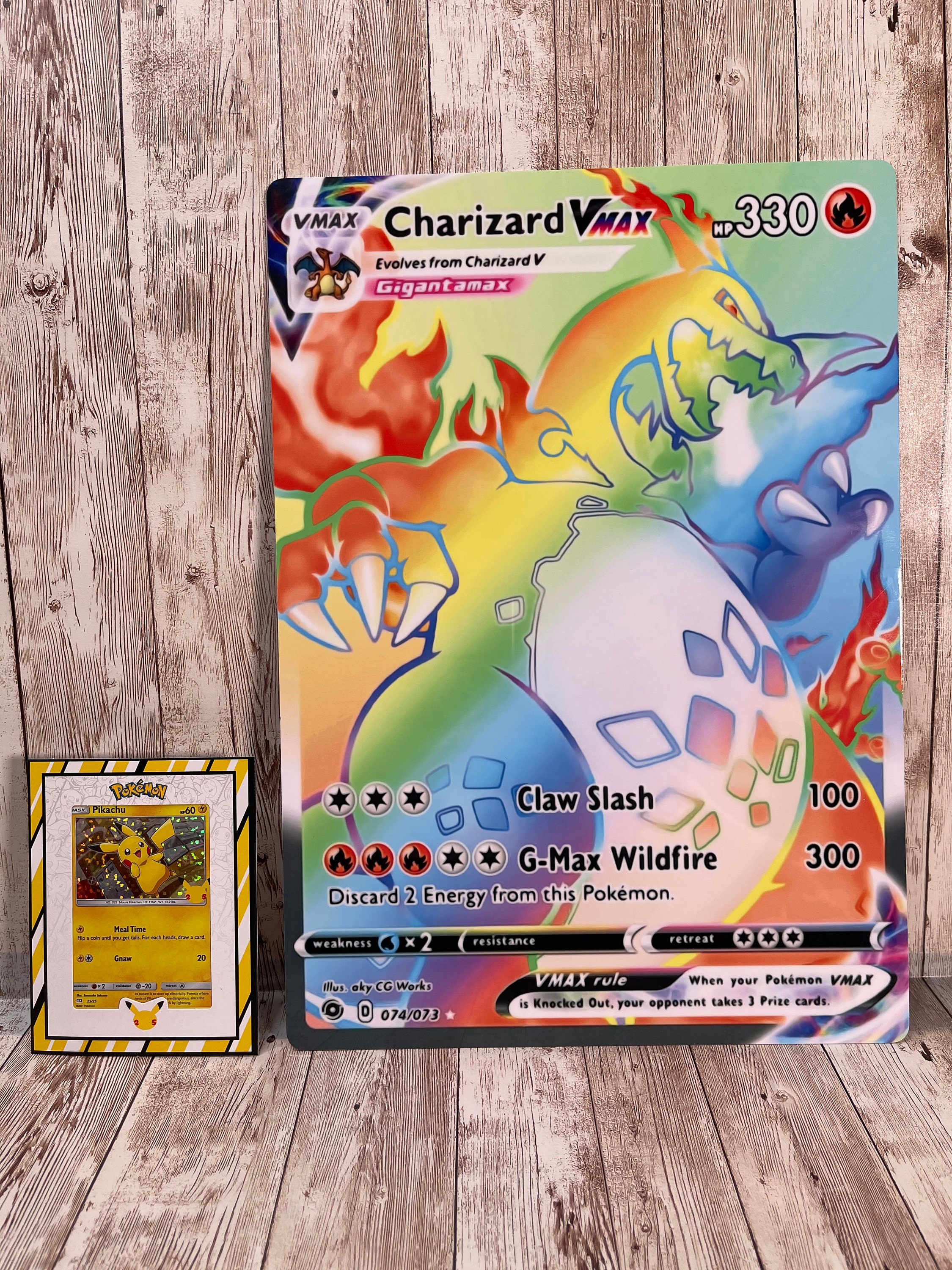 Large Pokémon decor card 10x14 Etsy