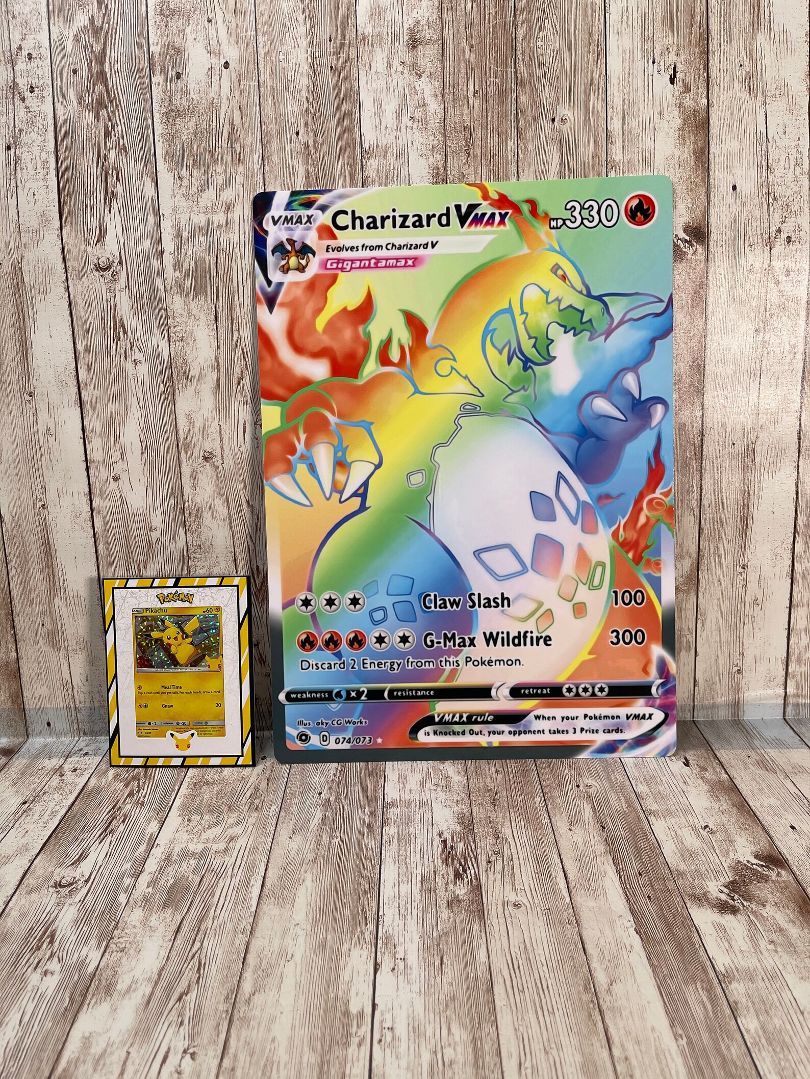 Large Pokémon decor card 10x14 Etsy