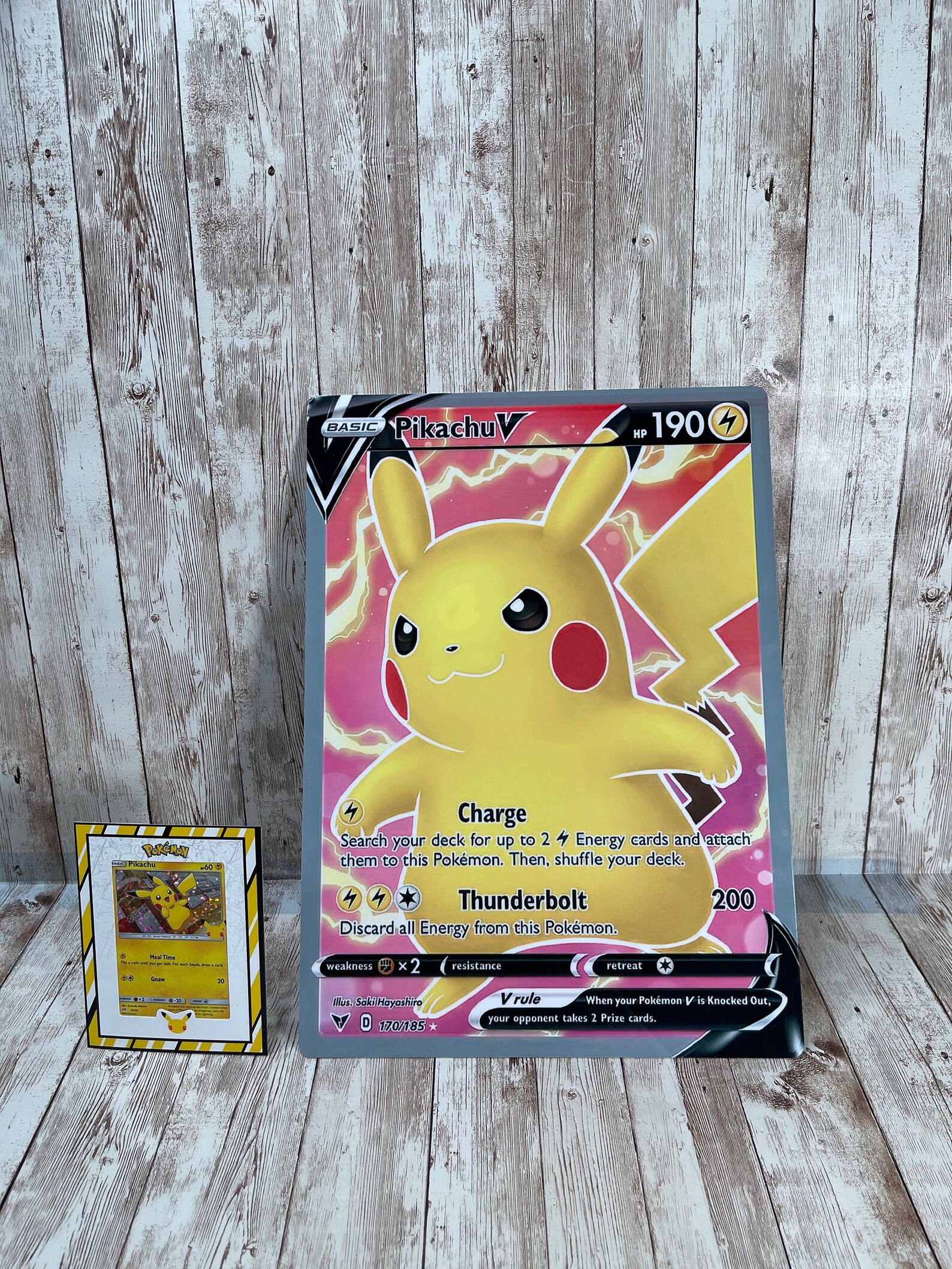 Large Pokémon decor card 10x14 Etsy