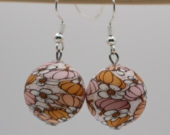 Fall silicone bead earrings
