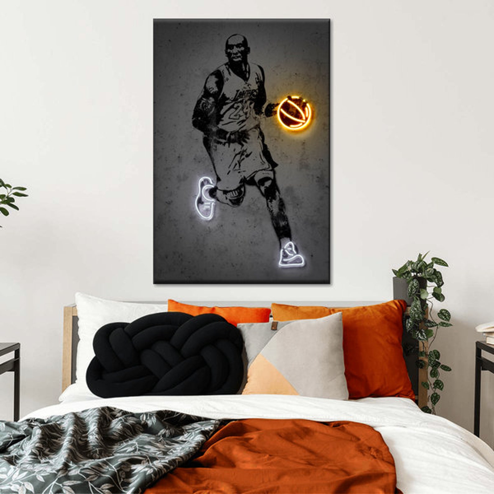Glowing Kobe Multi Panel Canvas Wall Art Etsy