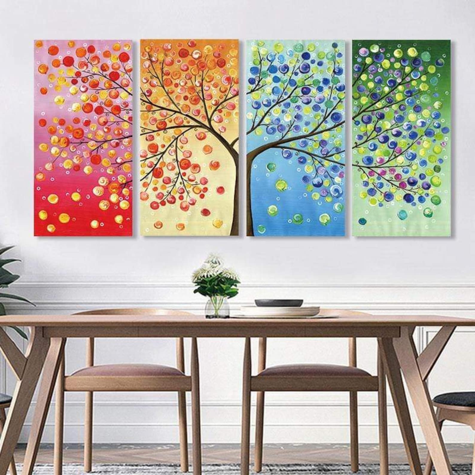 Tree Of Life Stretched Canvas Art Canvas Print Home Wall Etsy