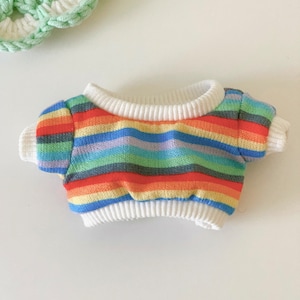 17cm - 20cm Plush Doll Rainbow Sweatshirt