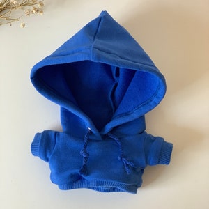 Hoodie With Drawstring, Fit For 20cm Plush Doll, Color: blue