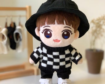 skzoo オリジナルサイズ　ニットトップス skzoo オリジナルサイズ(20cm) うさ耳ニット帽 編み物の通販 by