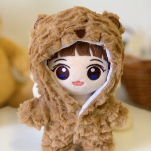 Bear Style Soft Onesie Outfit, For 20cm Plush Doll
