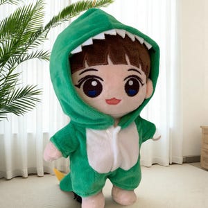 Dinosaur Style Soft Onesie Outfit, For 20cm Plush Doll
