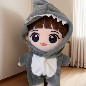 Sharks Style Soft Onesie Outfit, For 20cm Plush Doll