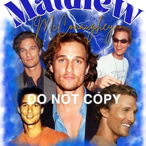Matthew McConaughey Bootleg Tee Design PNG