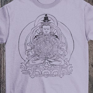 Amitayus Buddha | Celestial Being of Infinite Light and Life | Mahayana Buddhism, Karma & Meditation Vintage Tibetan Graphic Art T-Shirt Tee