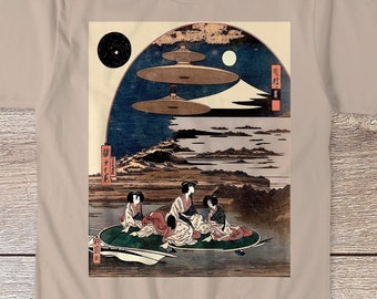 Japan UFO Shirt | Skies Over Kyoto | Ukiyo-e Space Alien Invasion
