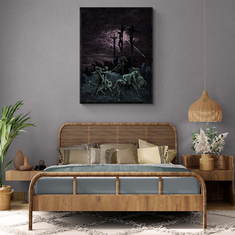 The Crucifixion of Jesus by Gustave Doré | Biblical Christian Passion of Christ Spiritual Wall Art Gift Vintage Fine Art Print