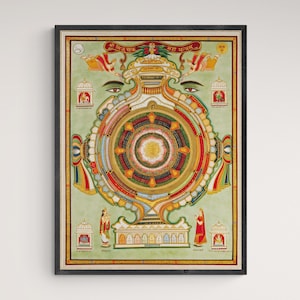 The Siddhachakra Mahayantra Holy Yantra (Navkar Mantra) Mandala Jain Cosmic Spiritual Protector Guardian Diagram Fine Art Print