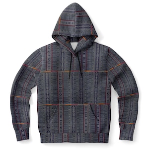 Rare Mayan Corte Hoodie | Guatemalan Peruvian South American Design | Tribal Ethnic Boho Ikat Batik Hippie Pullover Hoodie