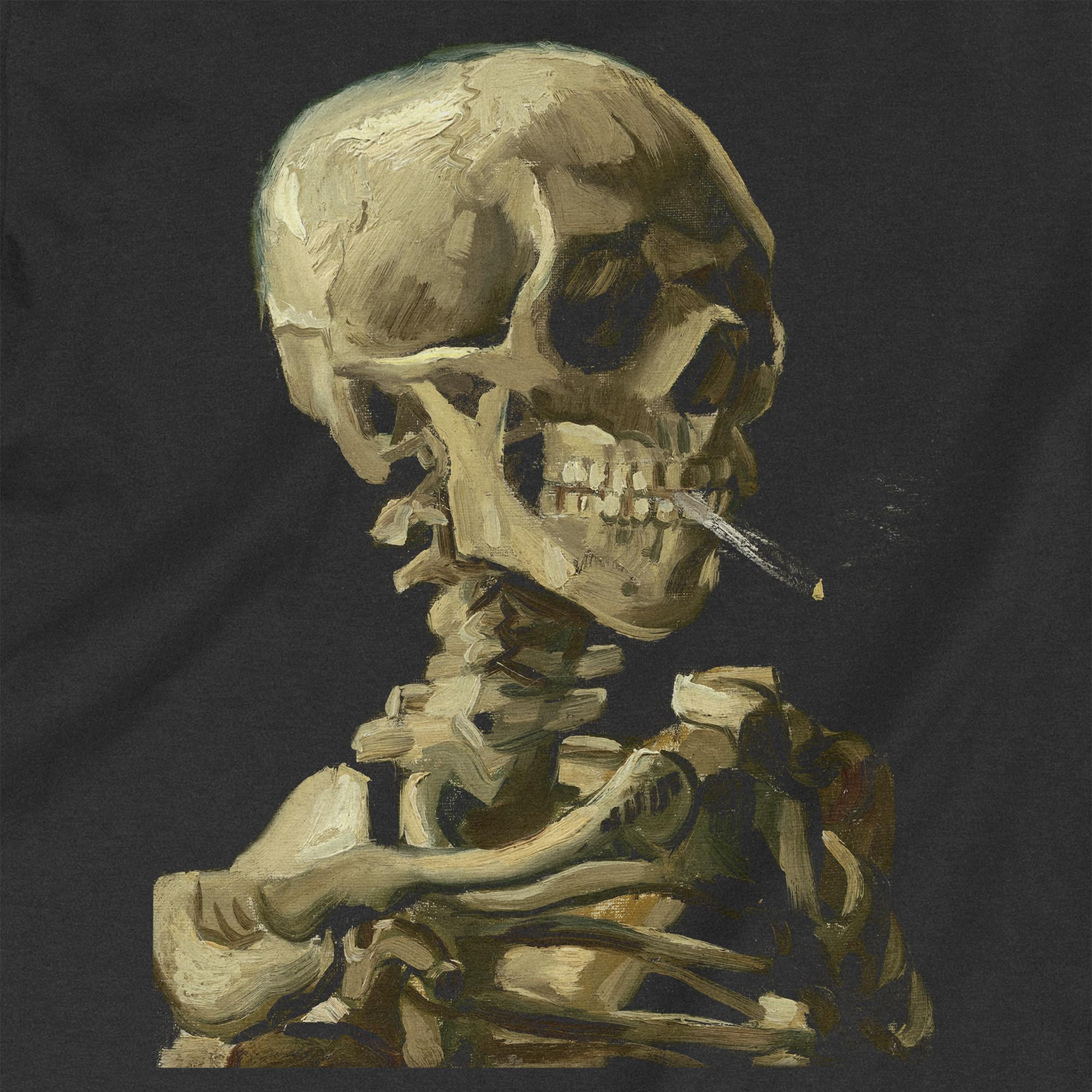 Spliff Skeleton Skull Smoking Cannabis Weed 420, Pot, Herb, Ganja,  Marijuana Gift for Him, Stoner Meme, Pothead Van Gogh Graphic Art T-shirt