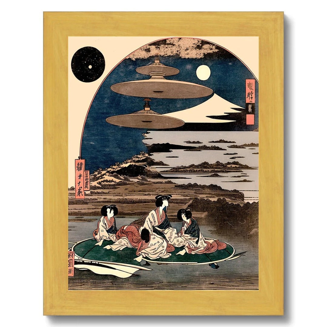 アート・デザイン・音楽 Junography Juno's Illustration Work Extraterrestrials in Japanese Ukiyo-e Art | the Uchuu-jin
