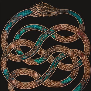 The Ouroboros: Medieval Mystical Symbol Serpent, Dragon Esoteric ...