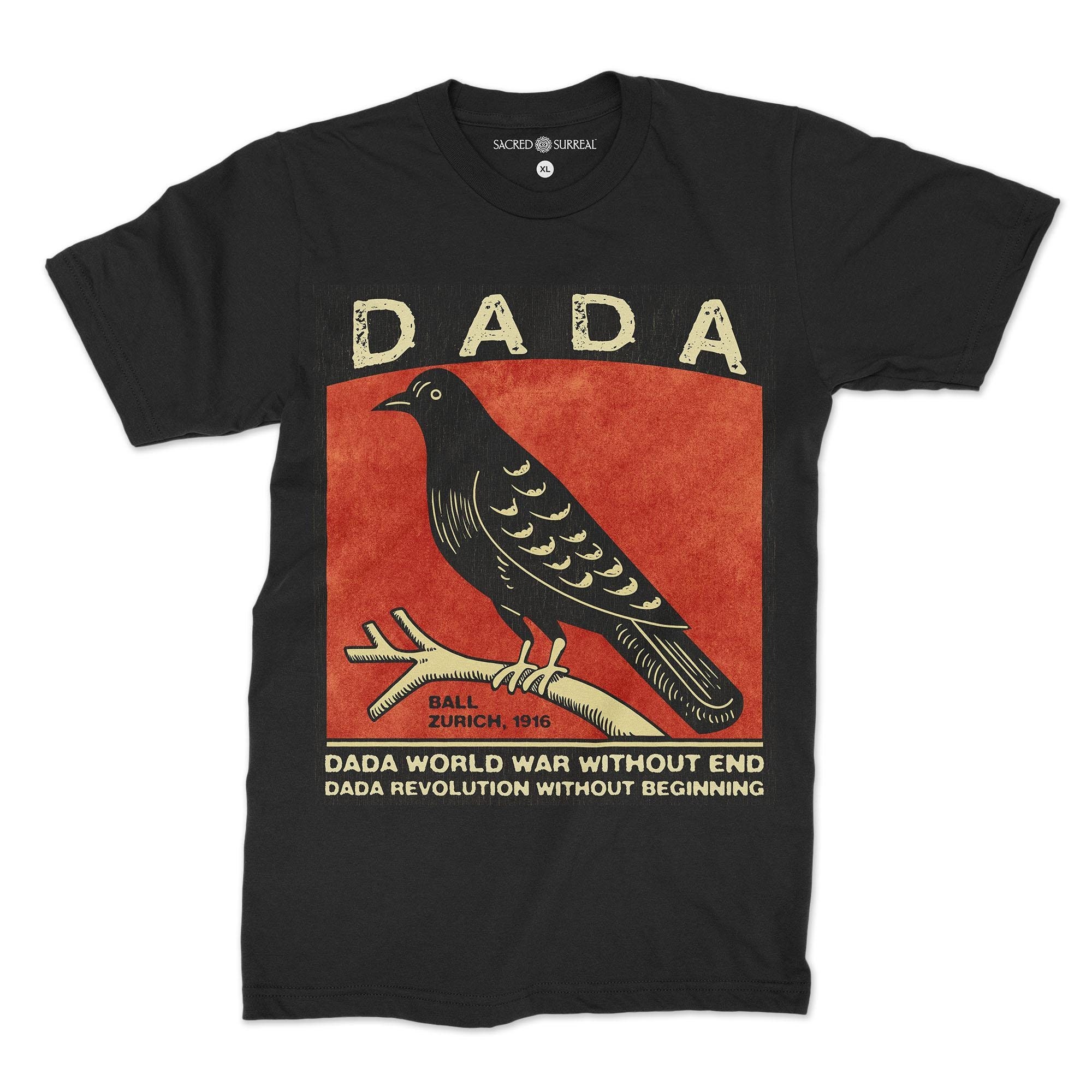 Dada Manifesto, 1918 T-Shirt (Surrealism Inspiration) Crow, Raven, Grunge, Surreal Gift  Anti Capitalist Socialist Fine Art Graphic Tee