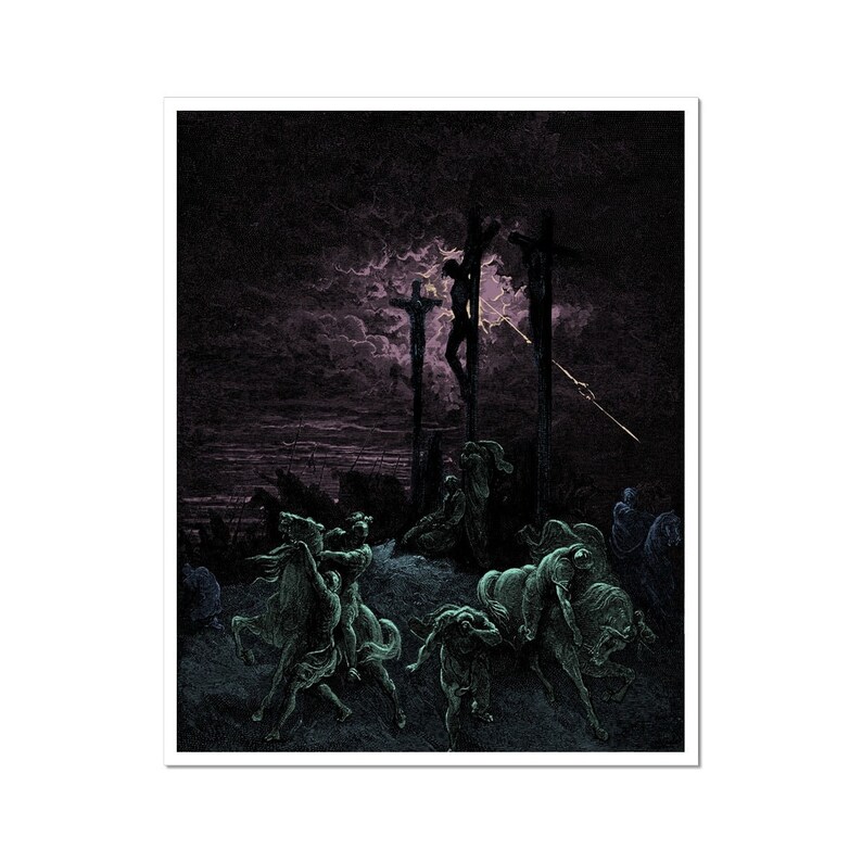 The Crucifixion of Jesus by Gustave Doré | Biblical Christian Passion of Christ Spiritual Wall Art Gift Vintage Fine Art Print