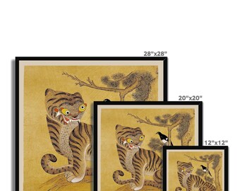 気まぐれなトラとカササギ：19世紀韓国民画 | ヴィンテージの鳥