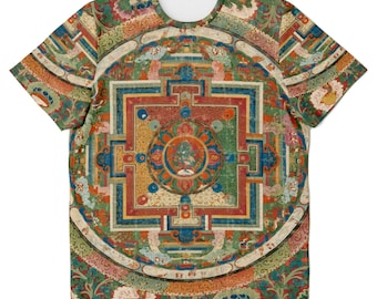 Rare Tibetan Vajra Nairatmya Mandala | Buddhist Sacred Geometry Mind Meditation Apparel | Spiritual Mindfulness Gift Graphic Art T-Shirt