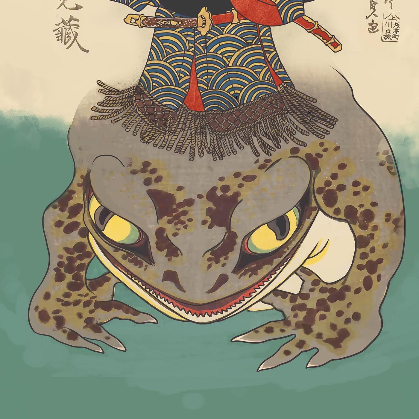 Tenjiku Tokubei Ukiyo-e Japanese Samurai Ronin Toad Frog Tenjiku Tokubei Ukiyo-e Japanese Samurai Ronin Toad Frog