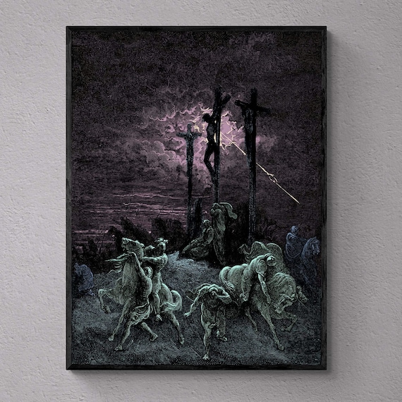 The Crucifixion of Jesus, Gustave Doré | Biblical Christian Passion of Christ | Spiritual Faith Gospel Wall Art Gift, Vintage Fine Art Print