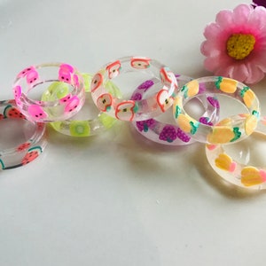 Fruit Rings, Resin Rings, Stackable Rings