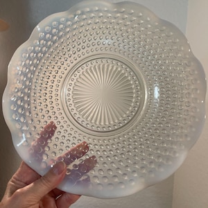 Anchor Hocking Moonstone Hobnail Opalescent Plate