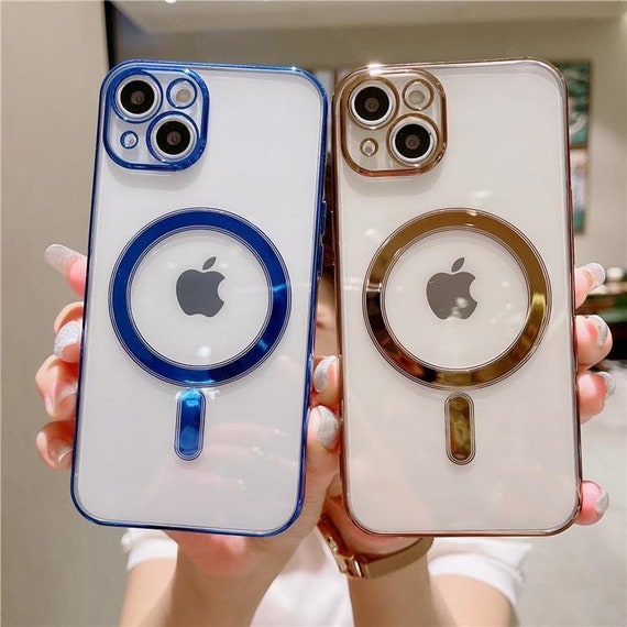 For Apple iPhone 14 Pro Max 14 Plus 13 12 11 Love Heart Plating MagSafe TPU  Case