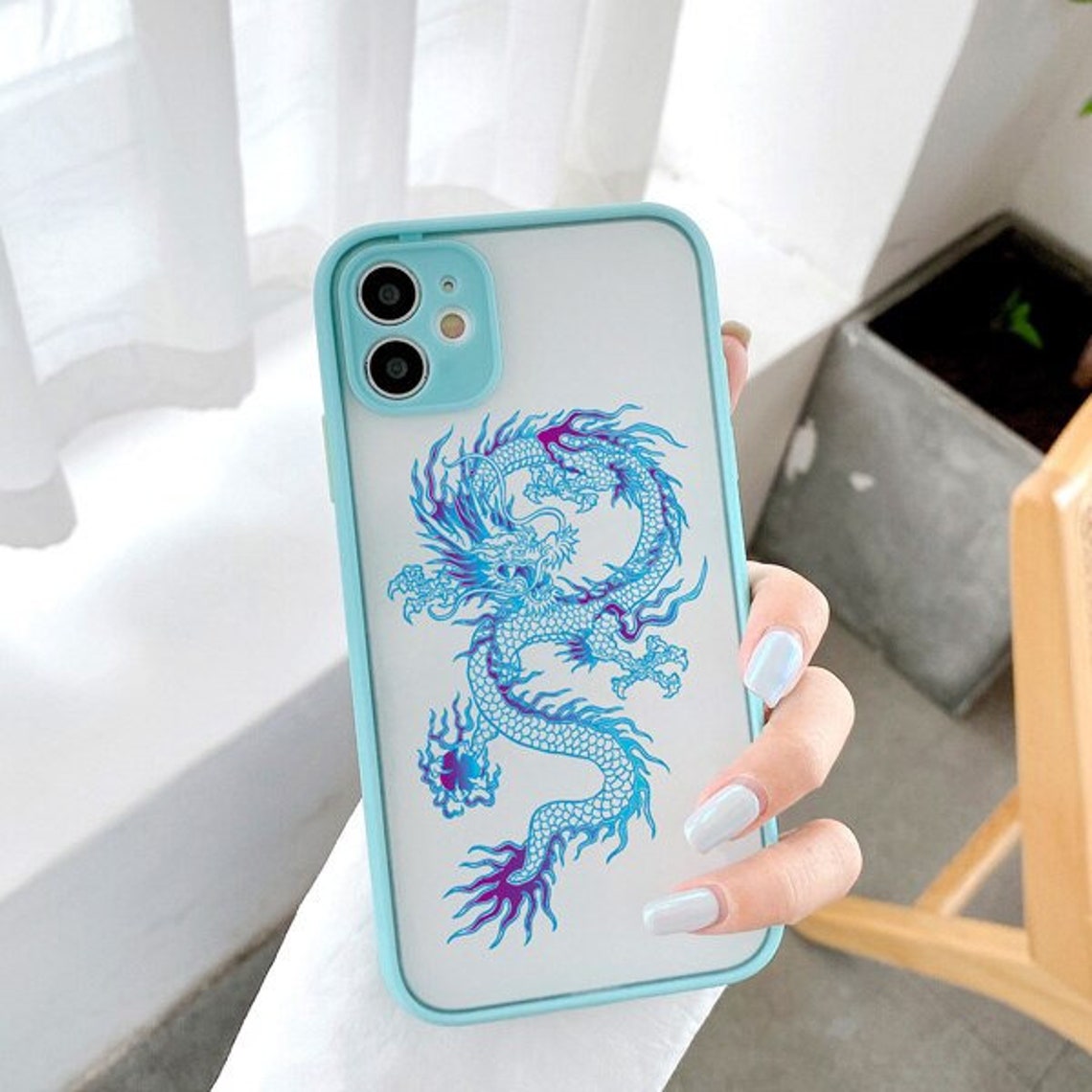 Black Dragon Phone Case For iPhone 11 7 8 Plus X XR XS 12 Pro Etsy