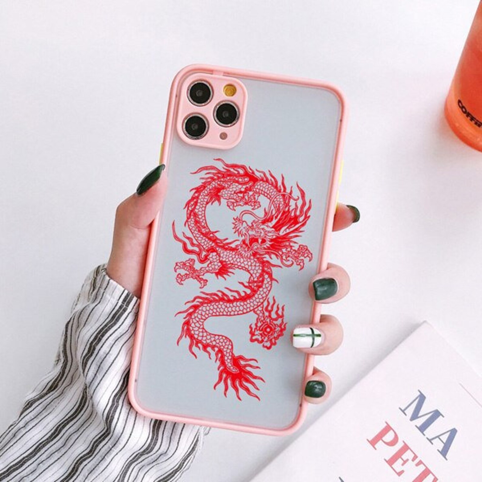Black Dragon Phone Case for Iphone 11 7 8 Plus X XR XS 12 Pro Etsy