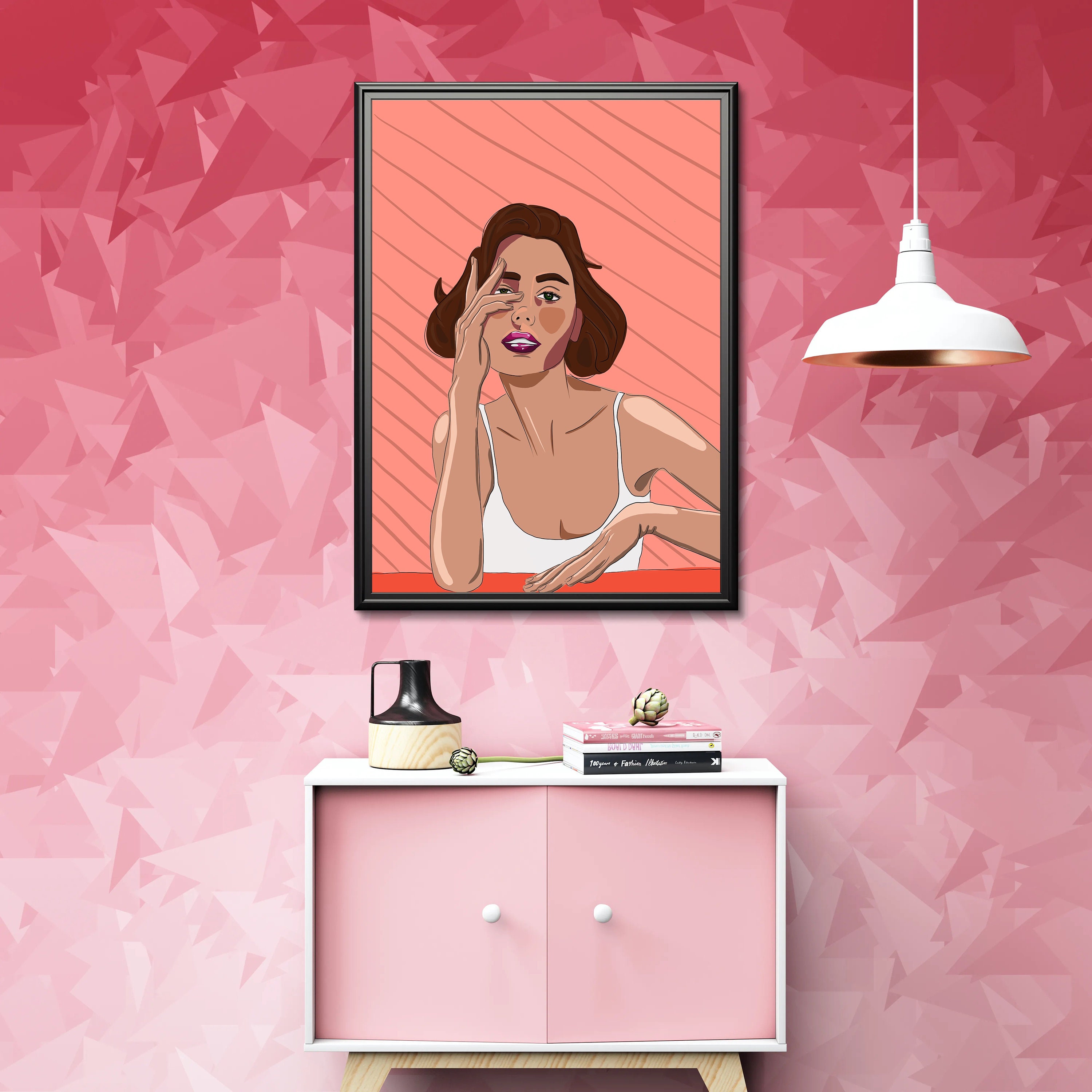 Druckbare Wandkunst Koralle Zimmer Dekor Oom Dekor | Etsy