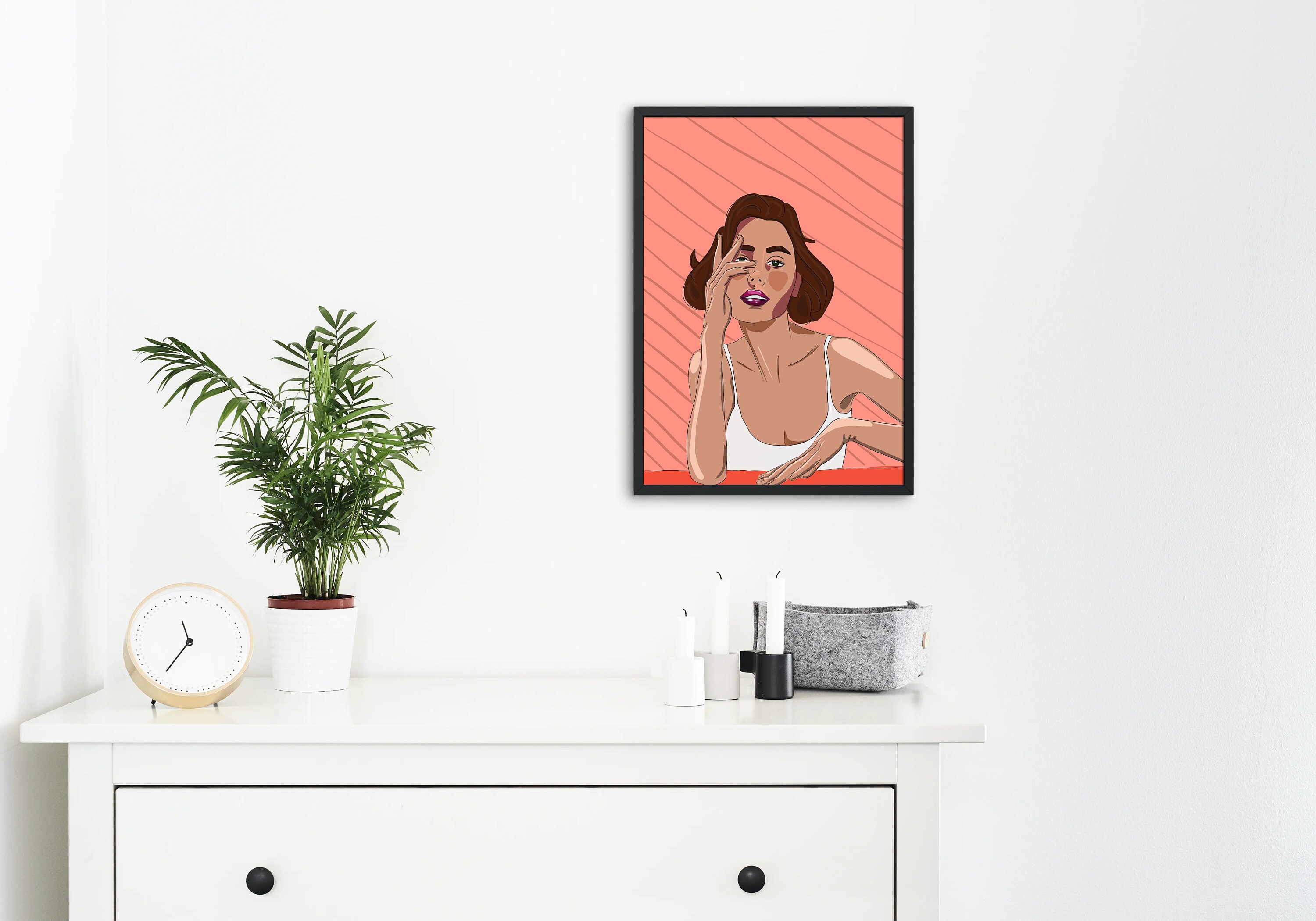 Druckbare Wandkunst Koralle Zimmer Dekor Oom Dekor | Etsy