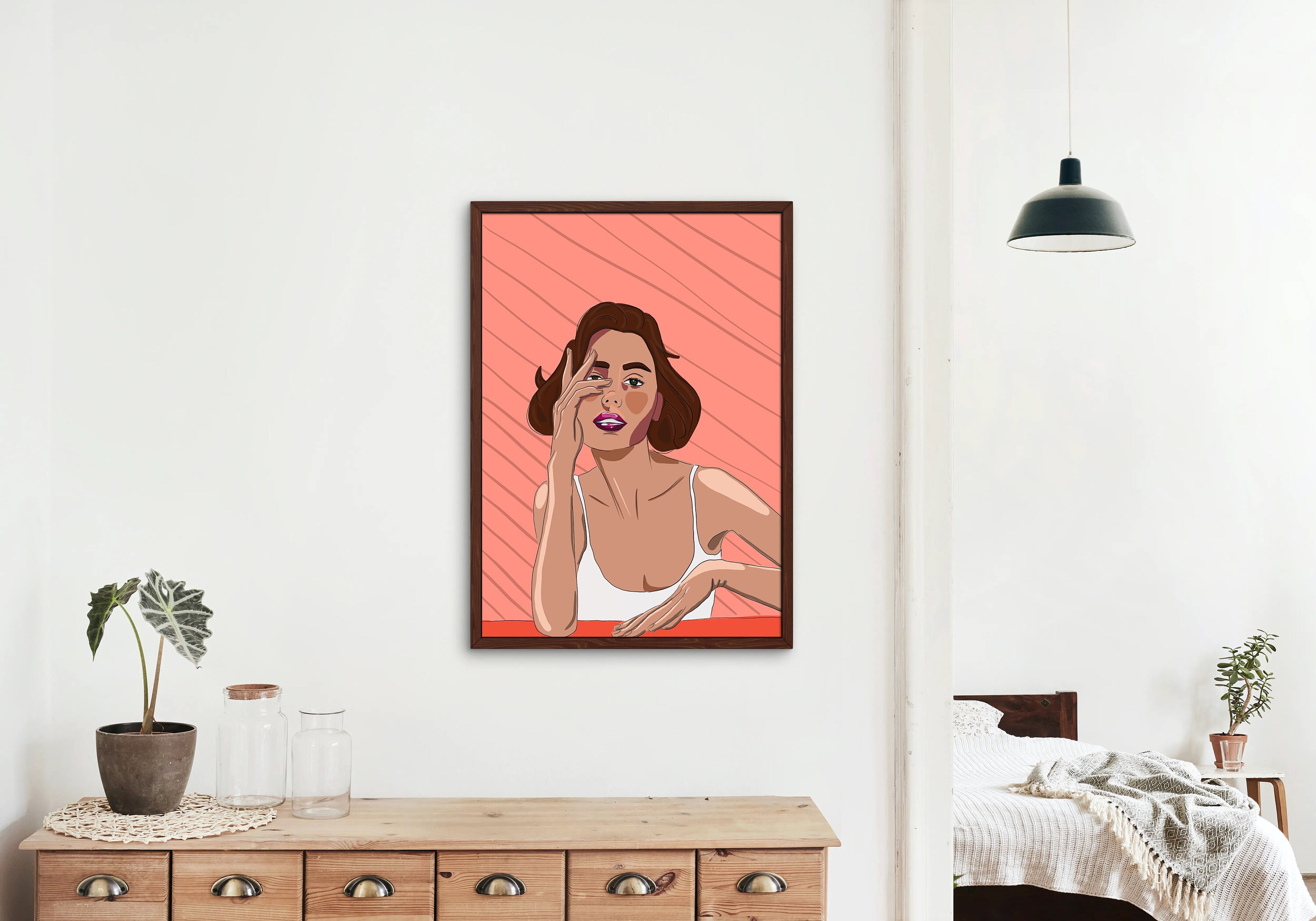 Druckbare Wandkunst Koralle Zimmer Dekor Oom Dekor | Etsy