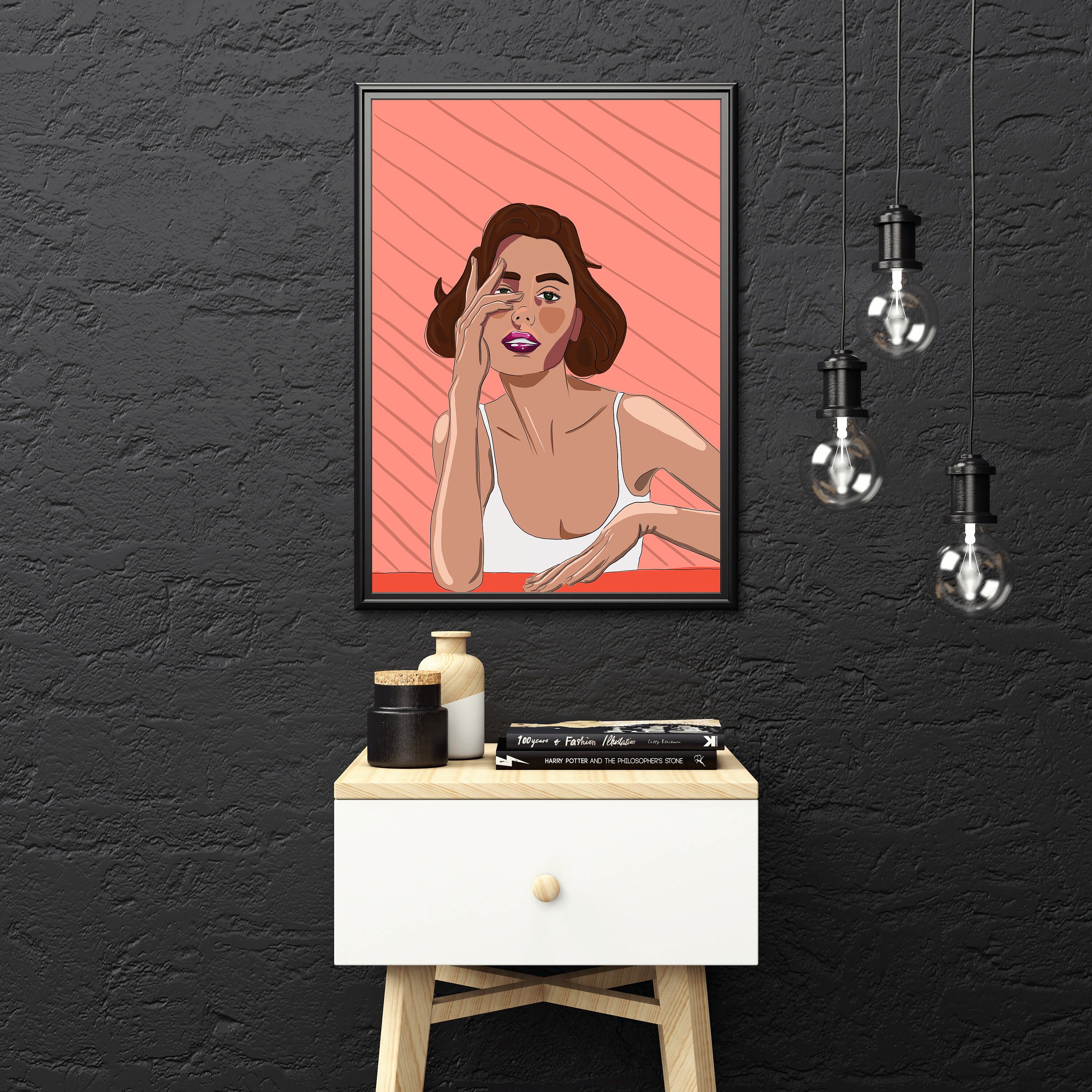 Druckbare Wandkunst Koralle Zimmer Dekor Oom Dekor | Etsy