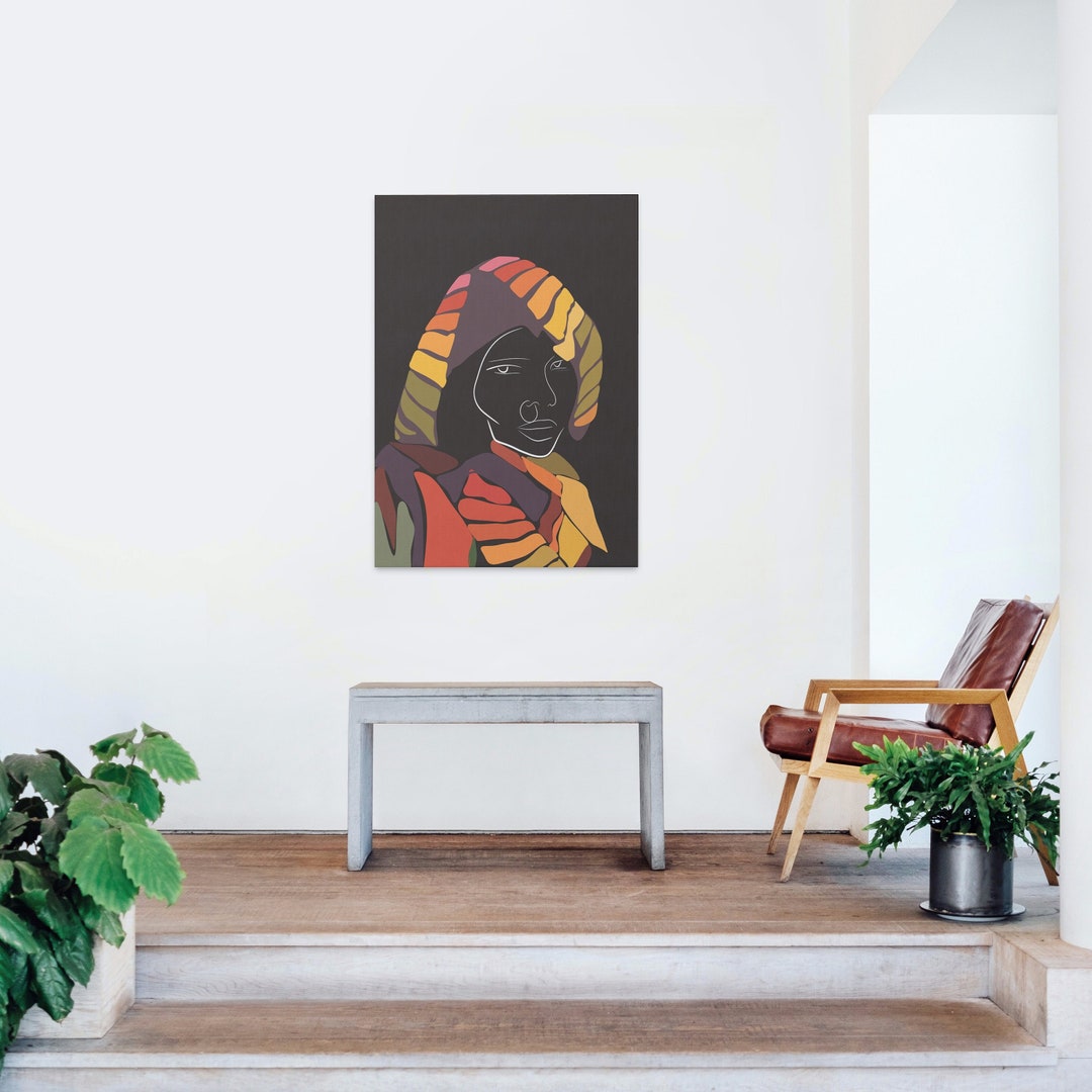 Abstract Ethnic Wall Art Boho Wall Art Black Woman Prints Modern Female
