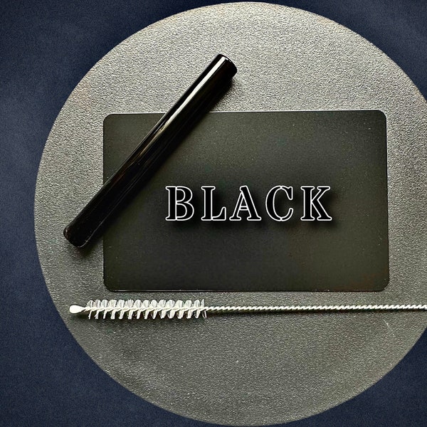 Pack renifleur (noir, 8 cm) comprenant carte et brosse de 5LH
