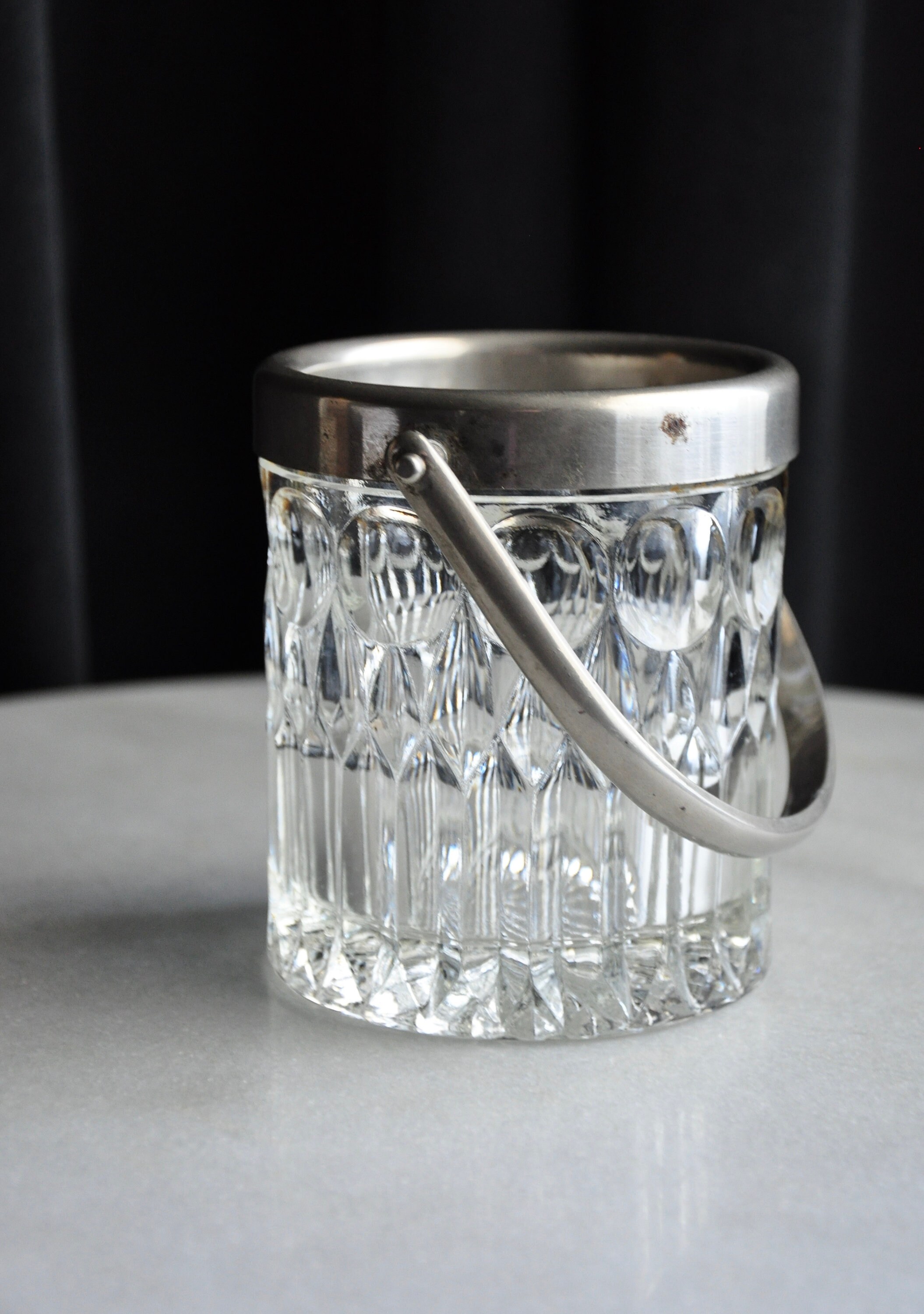 Antique cut crystal ice bucket Etsy
