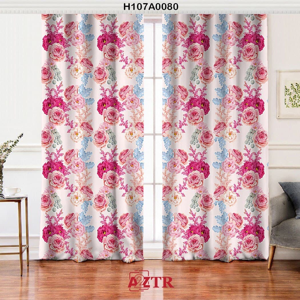 Florale Vorhänge rosa Vorhänge Bunte Vorhänge Vorhänge für | Etsy