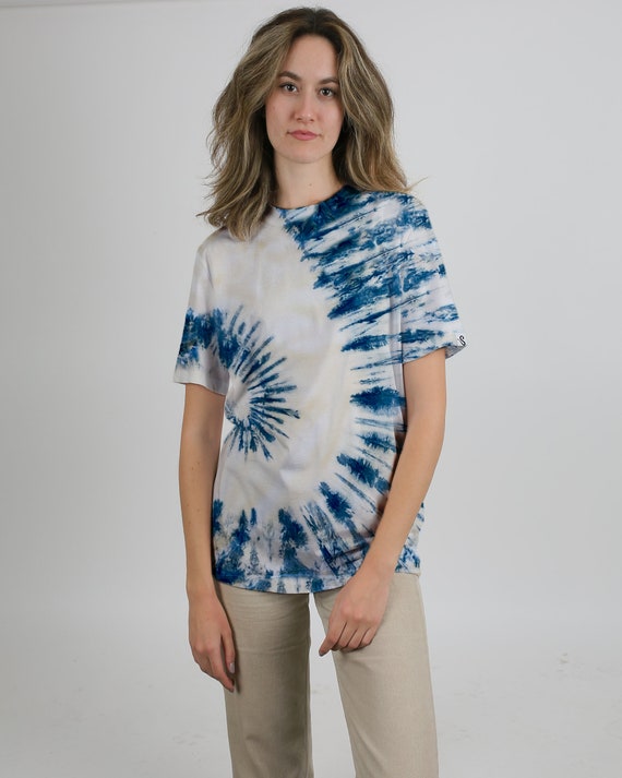 Blue tie sales dye oversized shirt