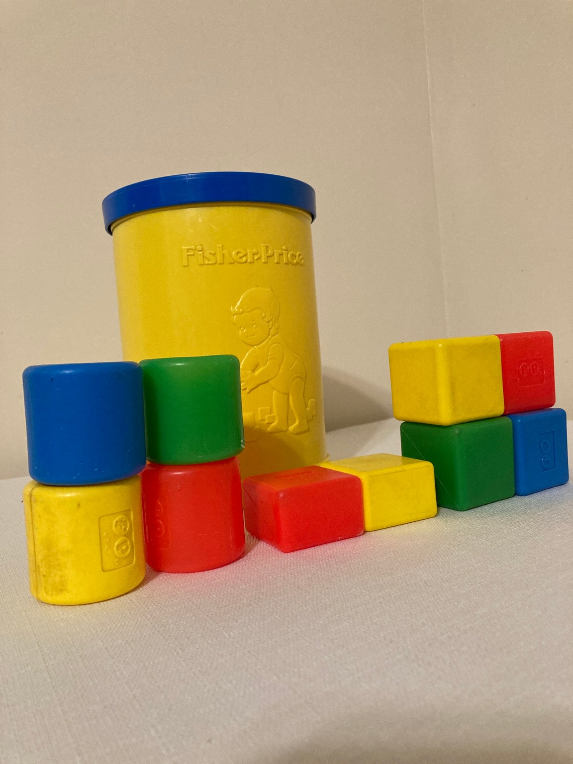 Vintage 1977 Fisher Price Babys First Blocks Trio Shape Etsy